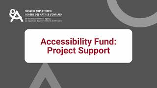 Accessibility Fund Project Support [upl. by Niwred645]