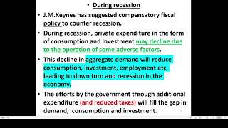 Contra Cyclical amp Compensatory Fiscal Policy [upl. by Ahsirahc]