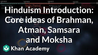 Hinduism Introduction Core ideas of Brahman Atman Samsara and Moksha  History  Khan Academy [upl. by Nij]