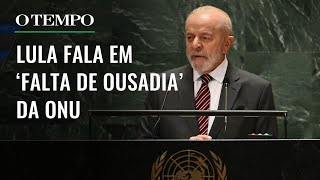 Em discurso na ONU Lula cobra ambição e ousadia e tem microfone cortado por exceder o tempo [upl. by Carlie]