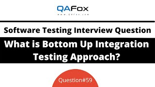 What is Bottom Up Integration Testing Approach Software Testing Interview Question 59 [upl. by Parhe]