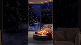 Christmas Music by the FireplaceRelaxing Christmas Ambience with Muffled Christmas Music christmas [upl. by Nidia]