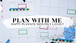 PLAN WITH ME 📒  HAPPY PLANNER MONTHLY LAYOUT  JANUARY 2024 [upl. by Otcefrep]