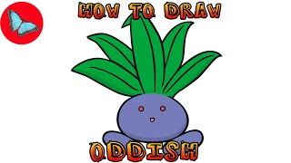 How To Draw Pokemon  Oddish  Drawing Animals [upl. by Nynnahs]