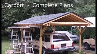 DIY Carport for a small car 1500 stickbuilt 16 x 9 complete plans [upl. by Irrej]