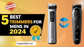 5 Best Trimmer For Men 2024  Top 5 Best Trimmers in India  Best Affordable Trimmers For Men [upl. by Leahkim]