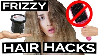 24 Insanely Easy Frizzy Hair Hacks [upl. by Malena]