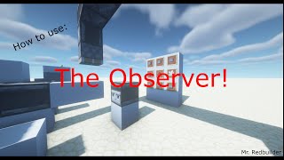 How to use the observer Minecraft All Versions How to use Part 10 [upl. by Golding962]