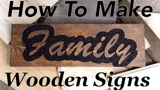 How To Make a CUSTOM Wood Sign  DIY [upl. by Sharl946]