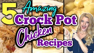 5 Best CROCKPOT CHICKEN RECIPES you Dont Want To Miss  COZY SLOW COOKER RECIPES [upl. by Nylhtak]