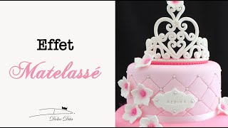 🎂 TUTORIEL EFFET MATELASSÉ FACILE sur PÂTE À SUCRE pour Gâteau dAnniversaire amp Wedding Cake Mariage [upl. by Towney]