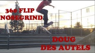 360 flip nose grind a round rail slow motion edit [upl. by Dnomayd]