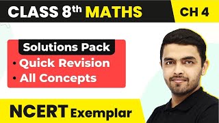 Linear Equation In One Variable  Quick Revision Que 1  48  Class 8 Maths Ch 4 NCERT Exemplar [upl. by Ellertnom]