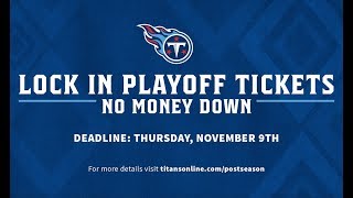 Lock in Your Titans Playoff Tickets Today [upl. by Elleinwad793]