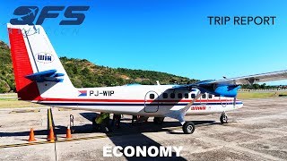 TRIP REPORT  Winair  DHC 6 Twin Otter  St Maarten SXM to St Barts SBH  Economy [upl. by Amarette242]