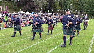 Scotland the Brave on the march by Vale of Atholl Pipe Band during 2023 Kenmore Highland Games [upl. by Kimble]