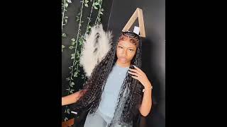 Half braids  Half sewin weave hairstyle For Black Girl [upl. by Hughett339]