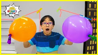 How to make a balloon Rocket Race Easy DIY Experiment for Kids [upl. by Antonietta]