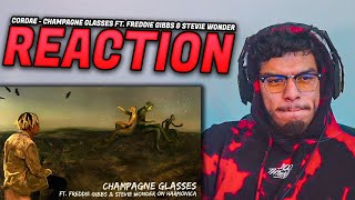 FREDDIE GIBBS CAN RAP RAP  Cordae  Champagne Glasses ft Freddie Gibbs amp Stevie Wonder REACTION [upl. by Neved179]