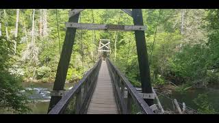 TOCCOA RIVER SWINGING BRIDGE BLUE RIDGE GA longest swinging bridge east of the Mississippi River [upl. by Benis]