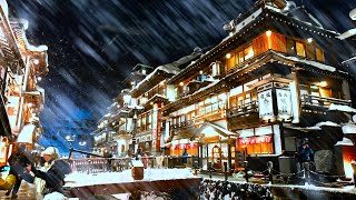 Visiting Japan’s Famous Snow Village  Ginzan Onsen 🇯🇵 [upl. by Divad764]