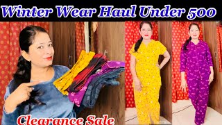 Clovia Winter Wear Haul Night Suits Under 500 Night Suit Haul Affordable Night Suit Meesho Haul [upl. by Mandler693]