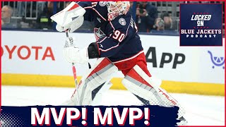 Columbus Blue Jackets Beat New Jersey Devils Elvis Merzlikins The MVP [upl. by Wootten]