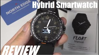 REVIEW North Edge Float Hybrid Smartwatch  Notifications Heart Rate Monitor 5ATM [upl. by Henrietta224]