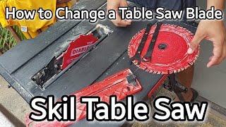 How to Change a Table Saw BladeSkil Table Saw [upl. by Hammock]