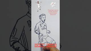 Cara menggambar Sergio ramos shorts sergioramos viral sepakbola [upl. by Emlin]