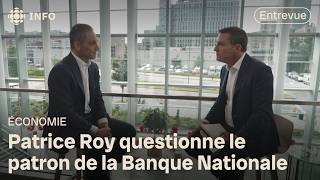 Économie et immigration  entrevue avec le patron de la Banque Nationale [upl. by Auqeenwahs]