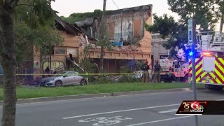 New Orleans Fire Department on scene of apparent building collapse in Central City [upl. by Birkner800]