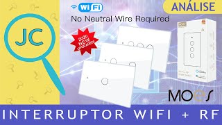 Interruptor Touch da MOES WIFI  RF que não precisa de NEUTRO [upl. by Odrawde]