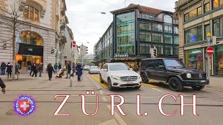 Switzerland Zurich without tourists 4K Winter walk switzerland zurich 苏 黎 世 蘇 瑞 士 [upl. by Aivonas]