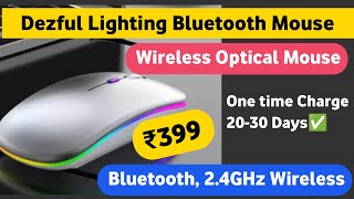 Dezful Lighting Bluetooth Mouse Wireless Optical Mouse 24GHz Wireless  Best Wireless Mouse [upl. by Kurzawa]