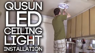 QuSUN LED Ceiling light installation [upl. by Ikkela317]