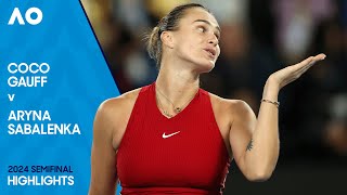 Coco Gauff v Aryna Sabalenka Highlights  Australian Open 2024 Semifinal [upl. by Wystand420]