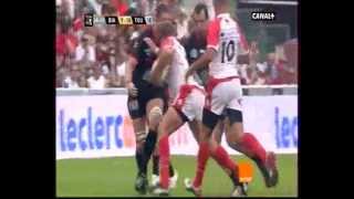 Biarritz vs Toulon Les plaquages de Botha [upl. by Ohl949]