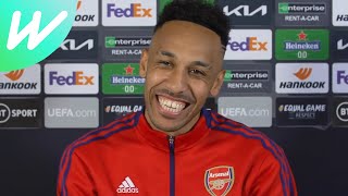 Aubameyang quotIm 90 fit physically but 100 fit mentallyquot  Arsenal vs Villarreal  SF  UEL [upl. by Weinstein]