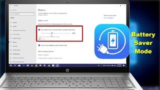 How to Enable Disable Battery Saver Mode in Windows 10 Laptop [upl. by Srevart204]