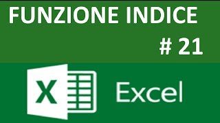 EP21 funzione INDICE di Excel formule e funzioni di RICERCA di Excel [upl. by Tice]