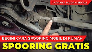 Cara spooring mobil manual gratis dan mudah [upl. by Naujit527]