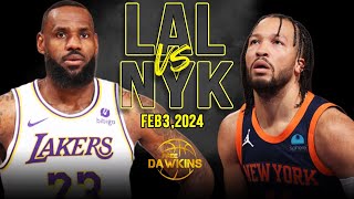 New York Knicks vs Los Angeles Lakers Full Game Highlights  February 3 2024  FreeDawkins [upl. by Nussbaum]