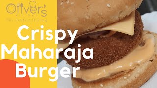 McDonald’s or Burger Kings Burger Recipe Maharaja Size Tikki Burger  Cheese Paneer Crispy Burger [upl. by Coulombe400]