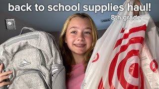 back to school supplies haul  8th grade  20242025 [upl. by Ramed]