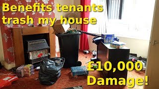 Benefit Tenants Trash My House  £10000 Pounds Damage Done to Landlords Property [upl. by Lynd]