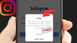 Instagram your Account has been disabled for violating our terms  Instagram Account disable 2024 [upl. by Rawdon]