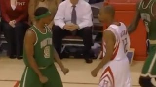 Rajon Rondo and Rafer Alston Fight  20072008  Celtics snap Houstons 22 game winning streak [upl. by Noivax]