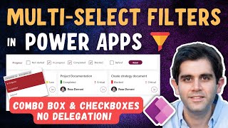 Multi Select Filters in Power Apps with Combo box Checkboxes amp No Delegation❗ [upl. by Anora]