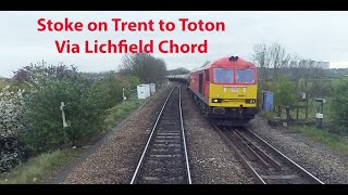 Cab View Stoke on Trent to Toton Via Lichfield Chord [upl. by Adnal]